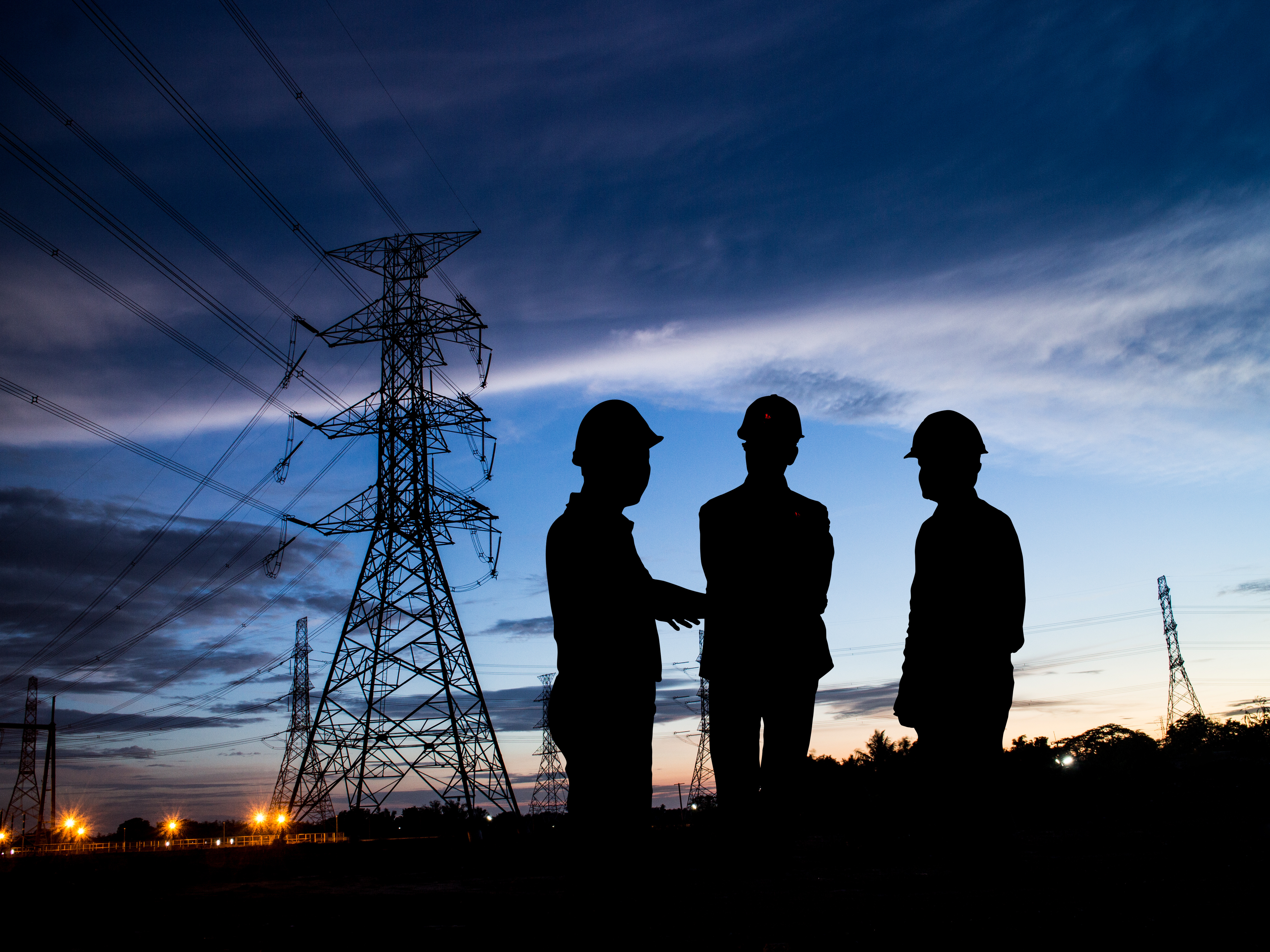 Engineering team at transmission site